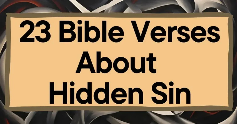 Bible Verses About Hidden Sin